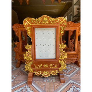 Khung ảnh thờ hoa mai dát vàng cao cấp