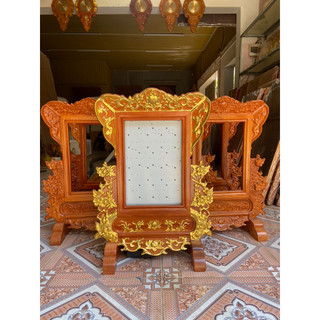 khung ảnh thờ hoa mai dát vàng cao cấp