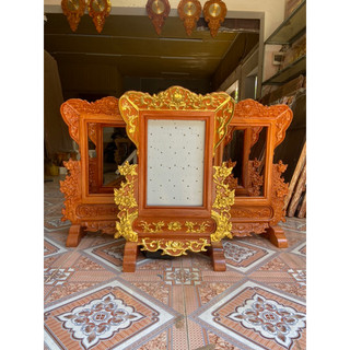 khung ảnh thờ hoa mai dát vàng cao cấp
