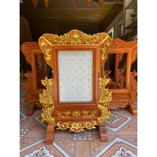 khung ảnh thờ hoa mai dát vàng cao cấp