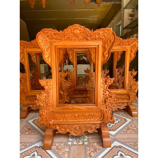 khung ảnh thờ hoa mai dát vàng cao cấp