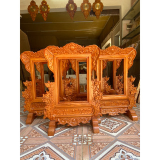 khung ảnh thờ hoa mai dát vàng cao cấp