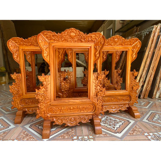 khung ảnh thờ hoa mai dát vàng cao cấp
