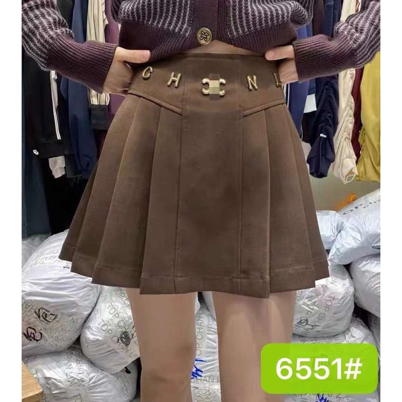 CHÂN VÁY DẠ XẾP LY TO KÈM ĐAI X HÀNG QCL1 MS19200