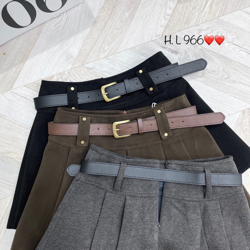 CHÂN VÁY DẠ XẾP LY TO KÈM ĐAI X HÀNG QCL1 MS19200