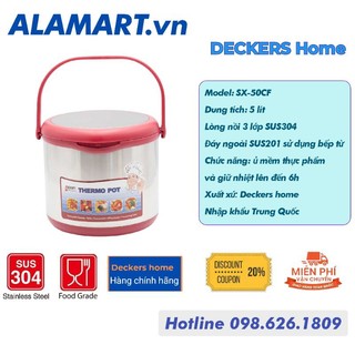 Nồi ủ nhiệt đa năng 5 lit decker’s home sx-50df
