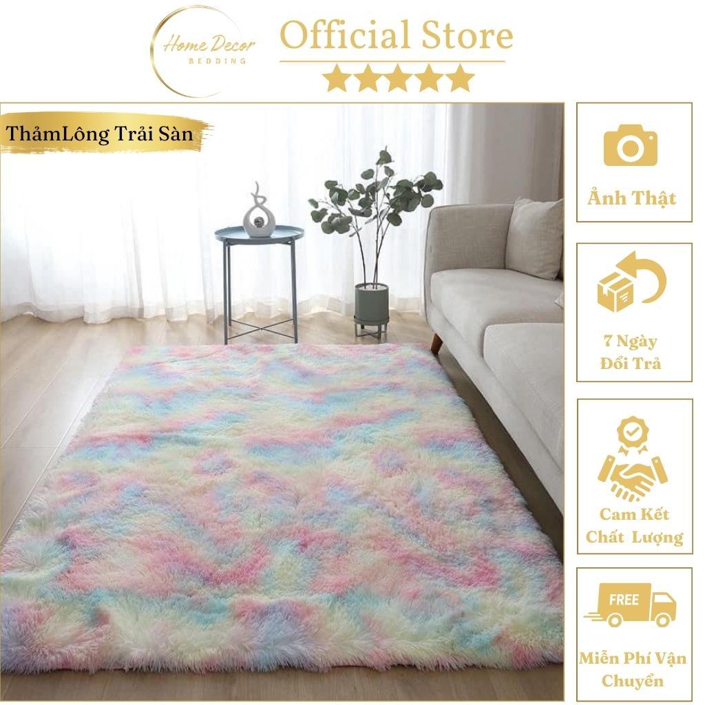 Thảm Lông Trải Sàn - Trải Chân Giường 1m6 x 1m Siêu Mềm Mịn Trang Trí Phòng Khách , Phòng Ngủ , Chụp