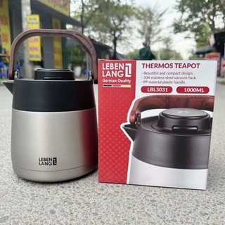 Bình pha trà giữ nhiệt có lọc trà inox 304 lebenlang lbl3031 dung tích 1l hàng đức