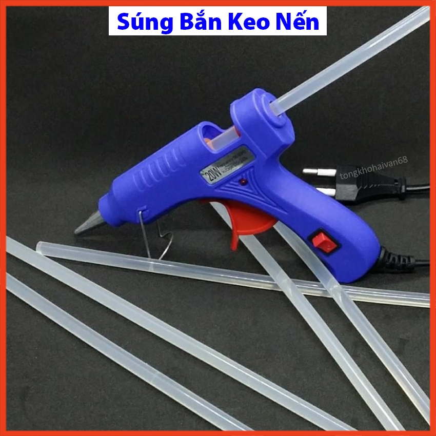 Súng Máy 20W Bắn Keo Nến Silicon  Nhiều Màu Sắc Lựa Chọn Thiết Kế Đơn Giản Tiện Dụng