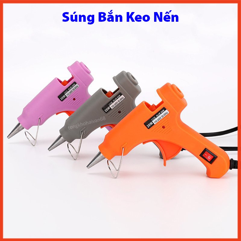 Súng Máy 20W Bắn Keo Nến Silicon  Nhiều Màu Sắc Lựa Chọn Thiết Kế Đơn Giản Tiện Dụng