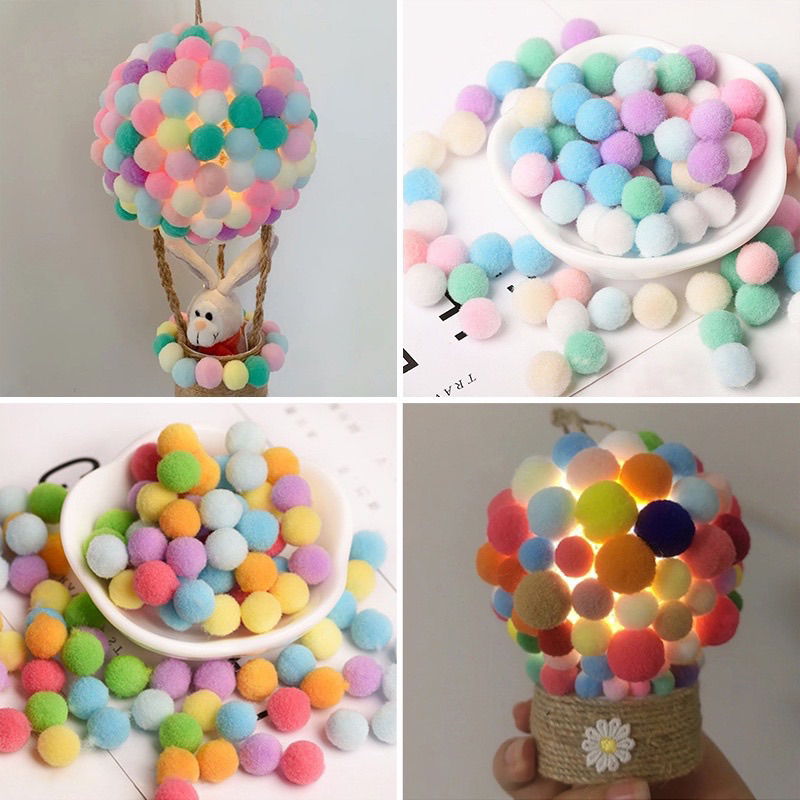 50 Hạt pompom các size 1,1,5,2,3cm hàng loại đẹp