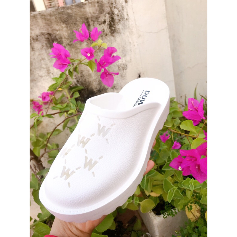 Dép Sục nữ đế Cao Su , sục Unisex đế 4cm Nữ 2 Màu như hình  Hàng Cao Cấp Đế Siêu Êm,nhẹ bền