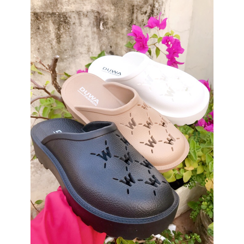 Dép Sục nữ đế Cao Su , sục Unisex đế 4cm Nữ 2 Màu như hình  Hàng Cao Cấp Đế Siêu Êm,nhẹ bền
