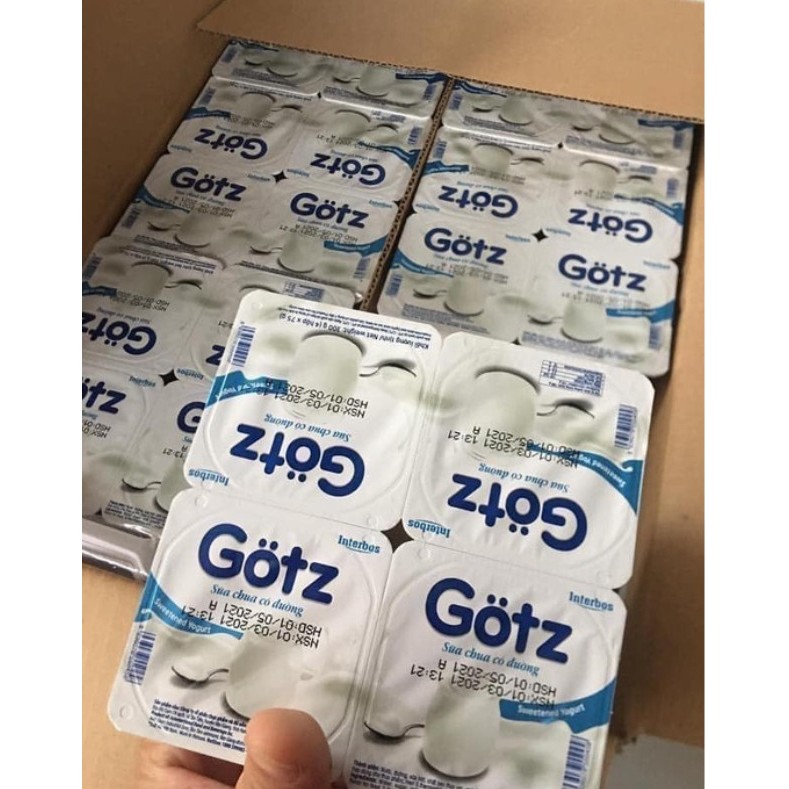 Sữa Chua Gotz, Thùng 48 Hộp Sữa Chua Gotz Hàng Công Ty Date Mới Nhất Thị Trường, Được Làm Hoàn Toàn Từ Men Tự Nhiên