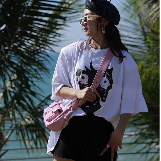 Túi xách nữ đeo vai da trơn cao cấp có 2 túi nhỏ ngoài mẫu mới siêu xinh phong cách hàn quốc