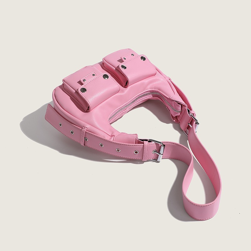 Túi xách nữ đeo vai da trơn cao cấp có 2 túi nhỏ ngoài mẫu mới siêu xinh phong cách hàn quốc