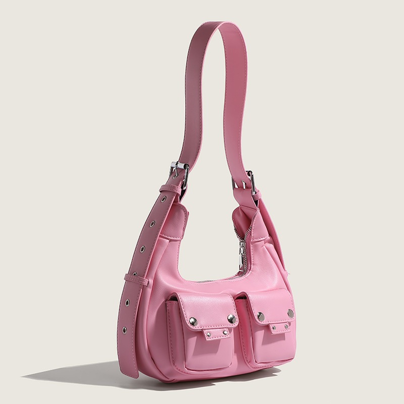 Túi xách nữ đeo vai da trơn cao cấp có 2 túi nhỏ ngoài mẫu mới siêu xinh phong cách hàn quốc