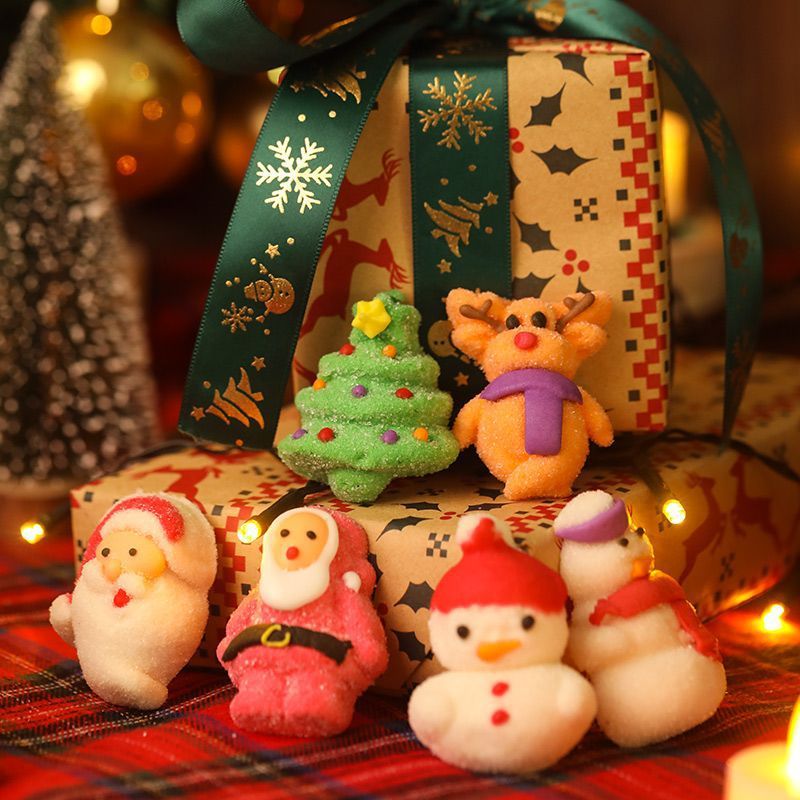 Kẹo Dẻo Hình Cây Thông Noel, Kẹo Noel Bông Đường Marshmallow, Kẹo Dẻo Giáng SInh Trang Trí Noel, Ăn Vặt Nội Địa