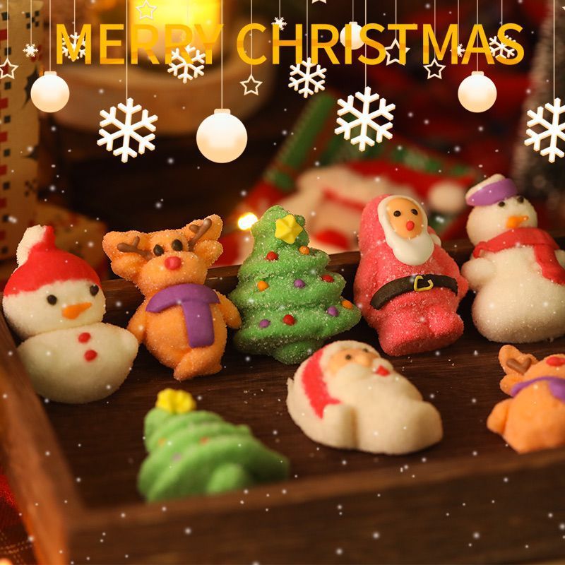 Kẹo Dẻo Hình Cây Thông Noel, Kẹo Noel Bông Đường Marshmallow, Kẹo Dẻo Giáng SInh Trang Trí Noel, Ăn Vặt Nội Địa