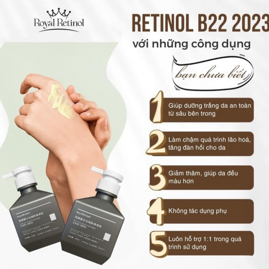 Kem Ủ Kích Trắng BoDy Retinol B22 Bao Bì Mới