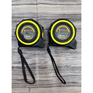 Thước kéo rút cuộn tự động Btool 2 mặt dài 7,5m loại cao cấp lớp vỏ bọc cao su rơi vỡ va đập
