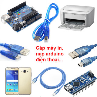 Dây cáp sạc usb a-b , mini b, micro b, cáp nạp arduino , máy in, điện thoại...