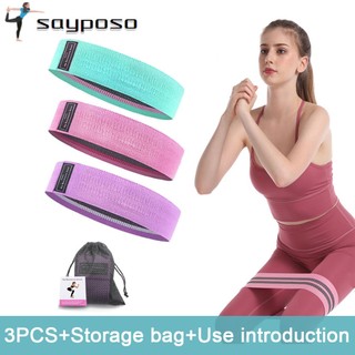 Bộ 3 dây mini band đàn hồi, dây kháng lực tập mông chân đùi cao cấp