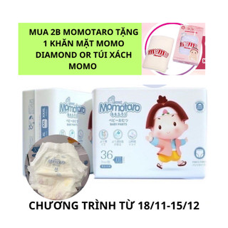 ( 2B- TẶNG 1 KHĂN ƯỚT ) Tã Bỉm Dán/Quần xuất Nhật MOMOTARO Đủ Size S56/M48/M46/L42/XL39/XXL36/XXXL35