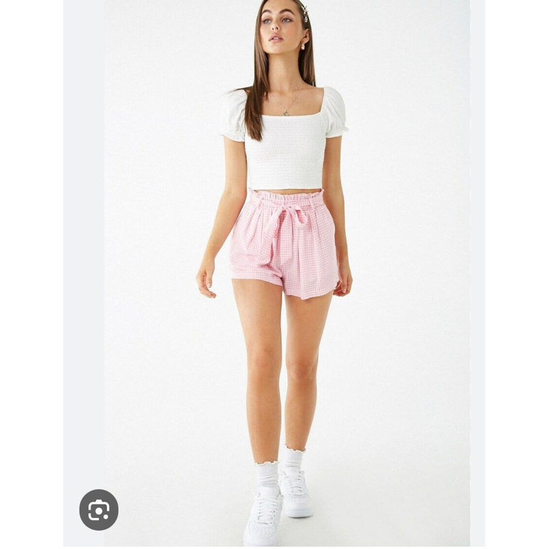 Áo crotop tay bồng f21 chuẩn xịn .