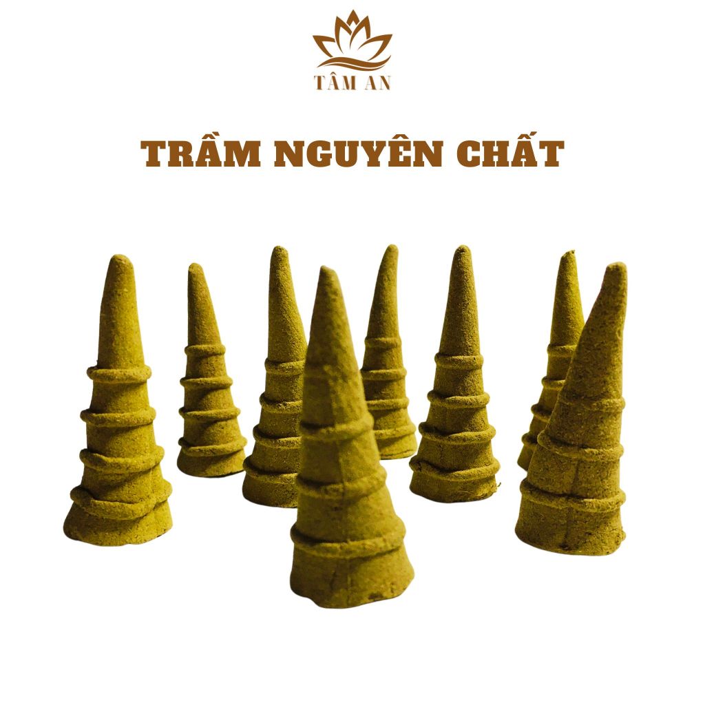 Nụ Trầm Hương Xông Nhà Loại Tốt, Hộp 36 Nụ, Thơm Tự Nhiên, Nụ Trầm Hương Nguyên Chất Tâm An
