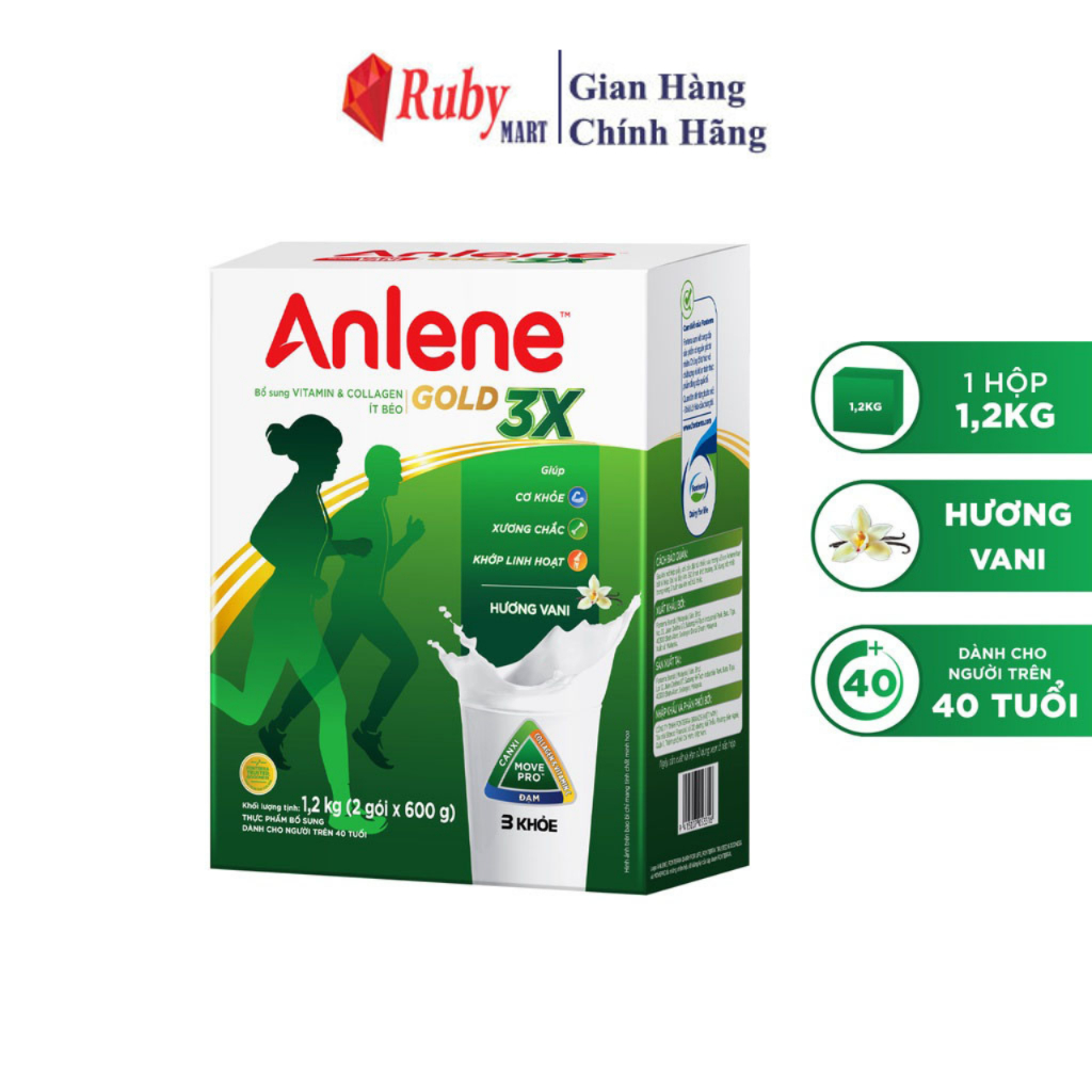 Sữa bột Anlene Gold Movepro 3X Vani 1,2 Kg