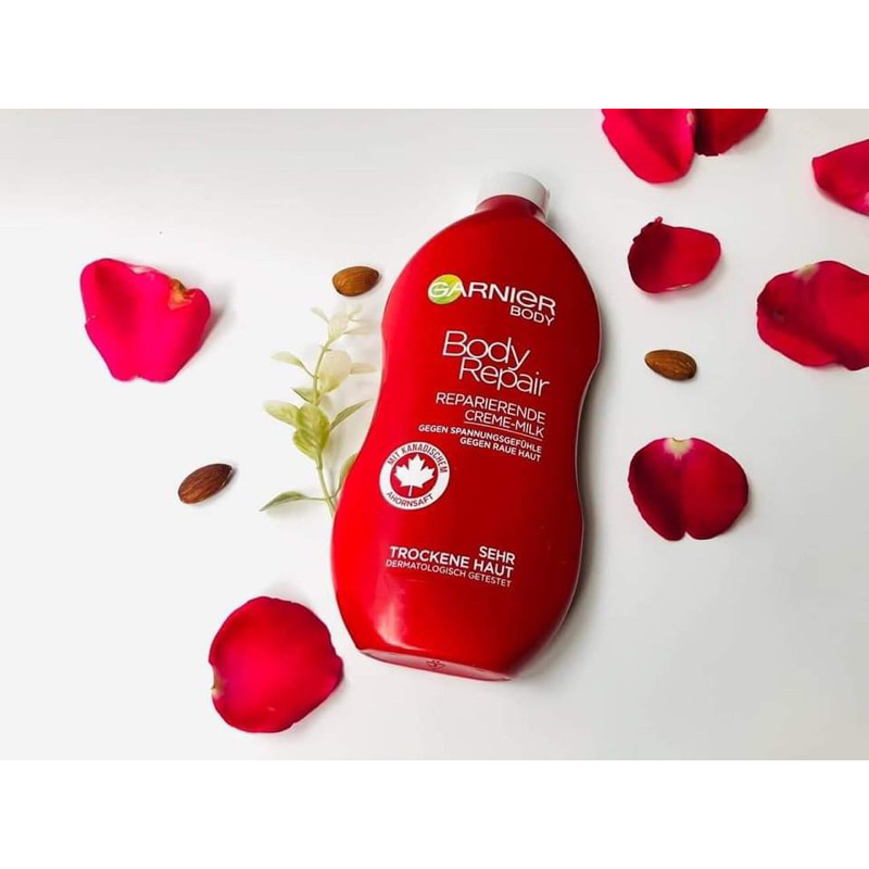 Hàng Đức DƯỠNG THỂ Garnier Body Repair - Siêu dưỡng, siêu cấp ẩm cho da khô và rất khô