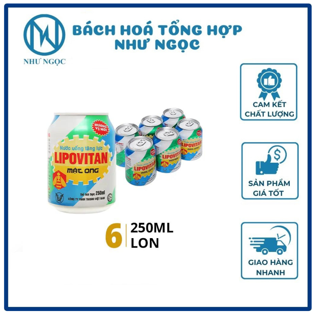 LỐC 6 LON - Nước Tăng Lực Redbull Việt/ Redbull Thái Lan/ Carabao/ RockStar/ Lipovitan Lon 250 ml