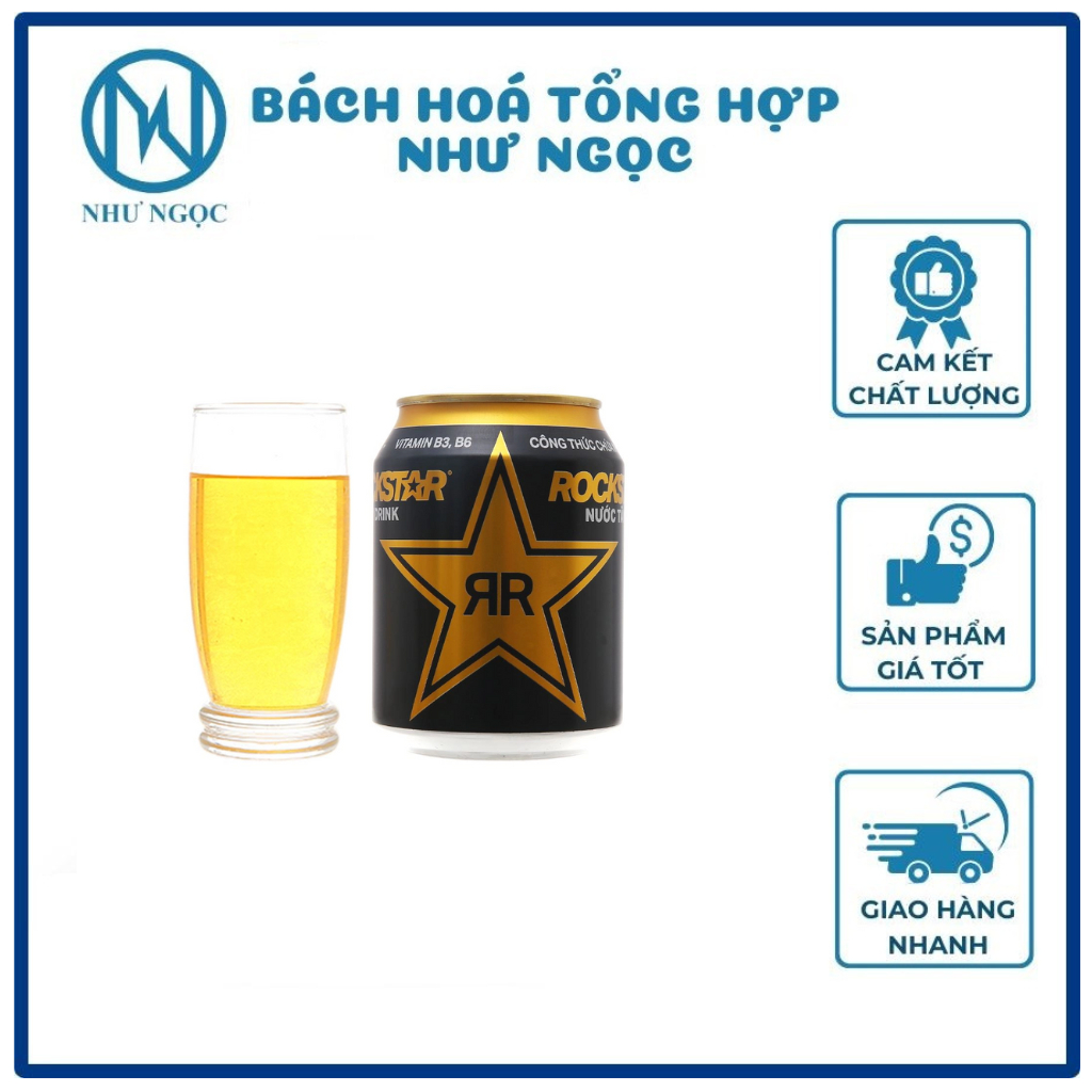 LỐC 6 LON - Nước Tăng Lực Redbull Việt/ Redbull Thái Lan/ Carabao/ RockStar/ Lipovitan Lon 250 ml
