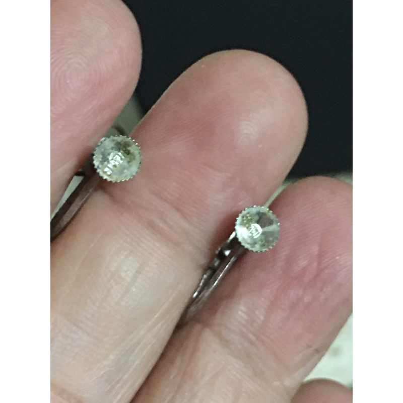 Hoa tai tra thật khung silver si tuyển Nhật