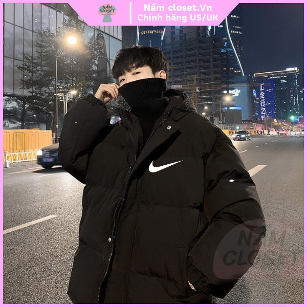 Áo Khoác Phao Nike Cao Cấp Nam Nữ Unisex Form Rộng Hàn Quốc Dày Dặn - SX NấmCloset 002