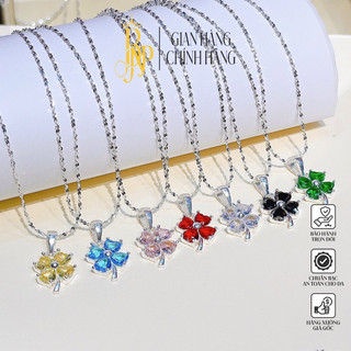  Dây chuyền BNP 4 lá đá đủ màu Vòng Cổ xinh xắn 