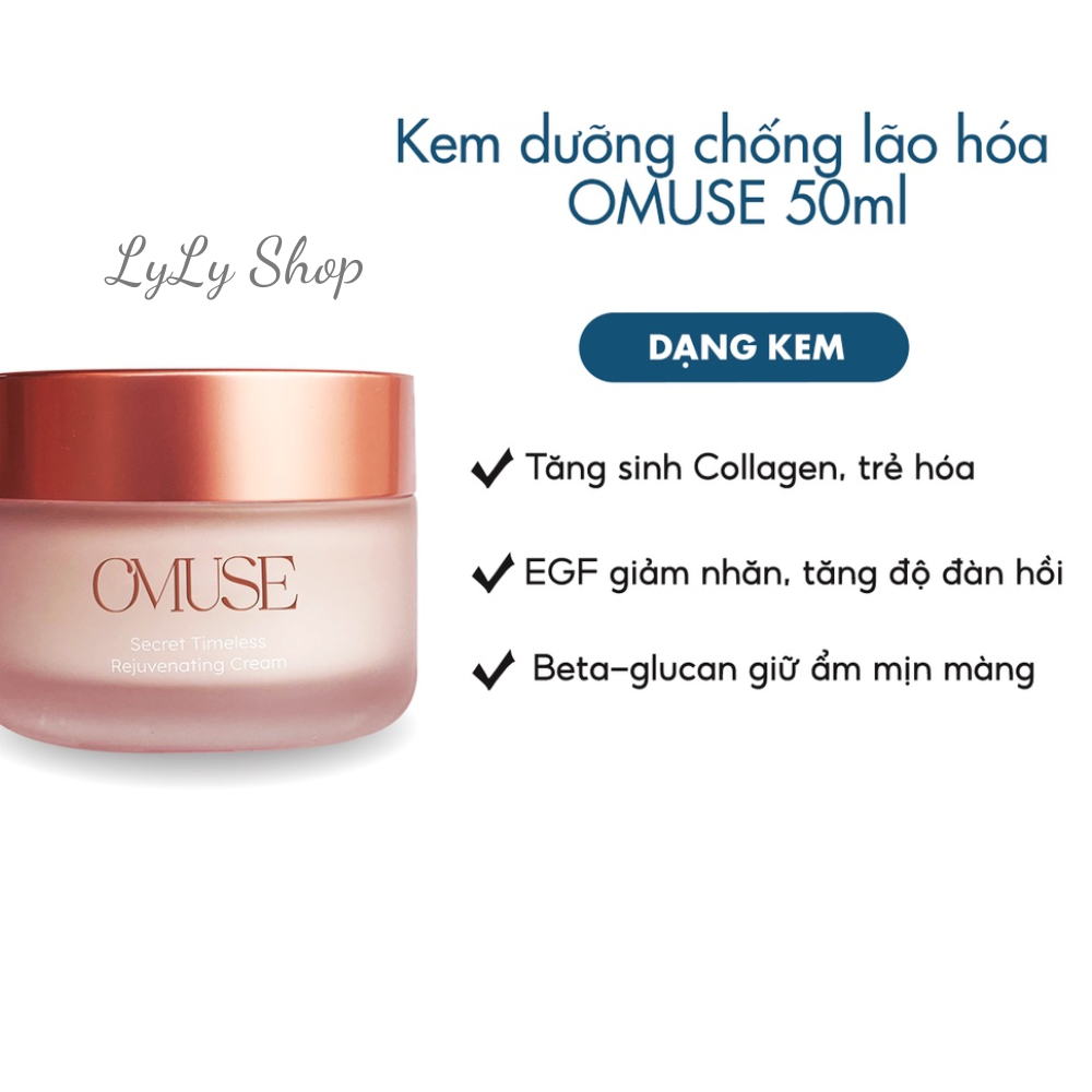 Kem dưỡng da cấp ẩm OMUSE Secret Timeless Cream , chống lão hoá, tăng sinh collagen lylyshop - 50ml