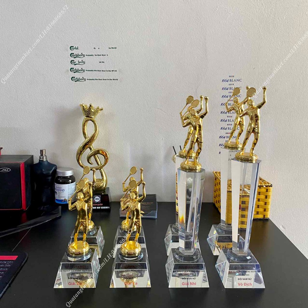 Cúp Pha Lê  Tennis Mạ Vàng CN