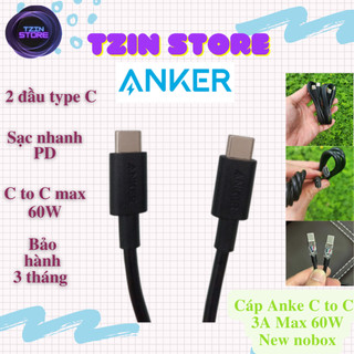 Cáp anker c to c 60w dài 0.9m new nobox