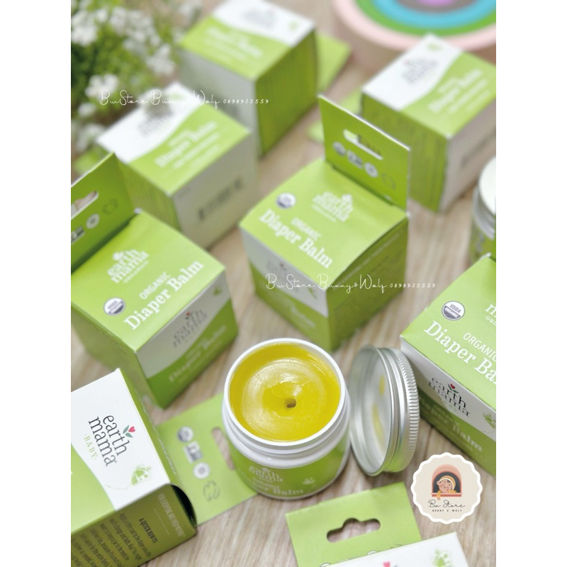 Kem Hăm Hữu Cơ Earth Mama Baby Organic Diaper Balm Hộp 60ml - Hàng Mỹ Air
