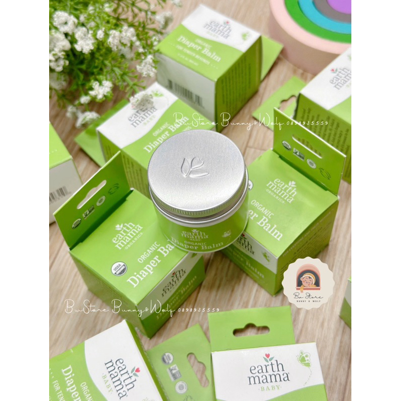 Kem Hăm Hữu Cơ Earth Mama Baby Organic Diaper Balm Hộp 60ml - Hàng Mỹ Air