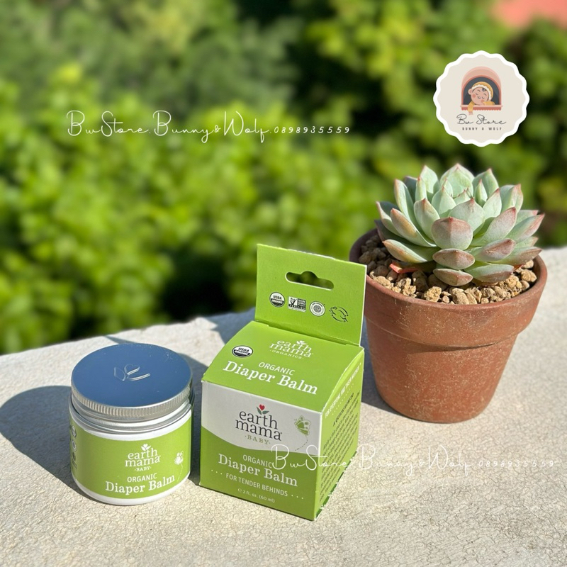 Kem Hăm Hữu Cơ Earth Mama Baby Organic Diaper Balm Hộp 60ml - Hàng Mỹ Air