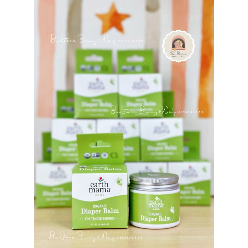 Kem Hăm Hữu Cơ Earth Mama Baby Organic Diaper Balm Hộp 60ml - Hàng Mỹ Air