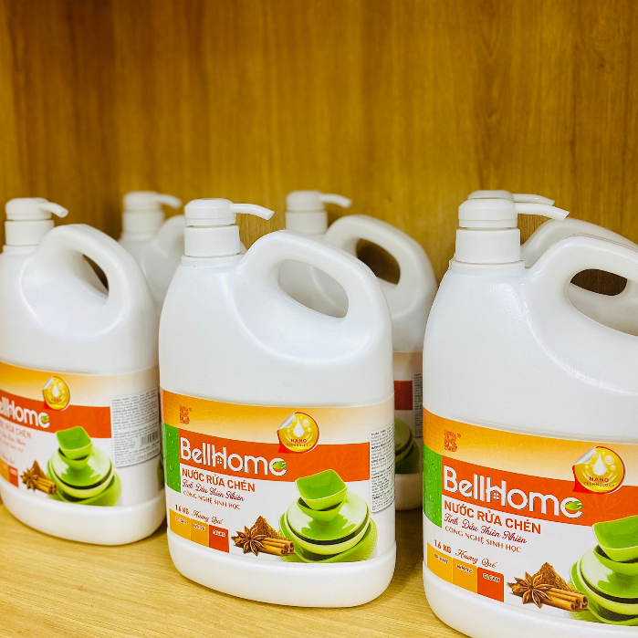 Nước Rửa Chén Bell Home 1,6KG Hương Chanh - Quế, Nước Rửa Bát Sinh Học, An Toàn Da Tay Thân Thiện Môi Trường