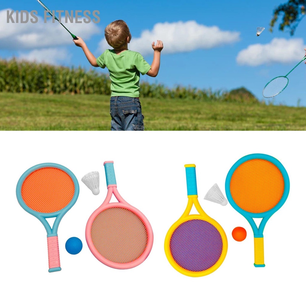 Vợt Cầu Lông Kiêm Vợt Tennis Trẻ Em Chống Trơn Trượt Đàn Hồi Kèm 1 Bóng 1 Cầu, Đồ Chơi Trẻ Em Bống Shop 36