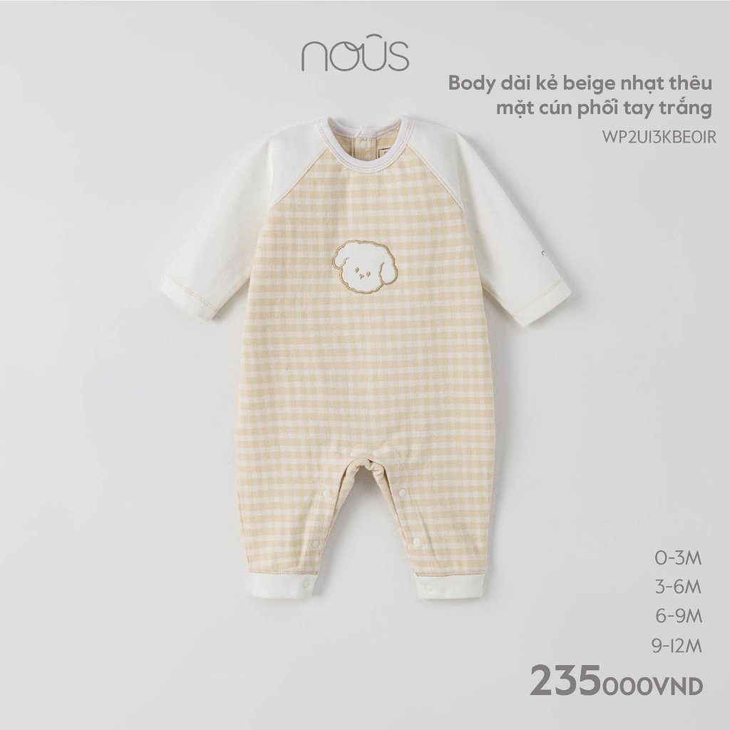 Bộ body nous sơ sinh bé trai, bé gái đủ màu, mềm mát Nous Bình Dương