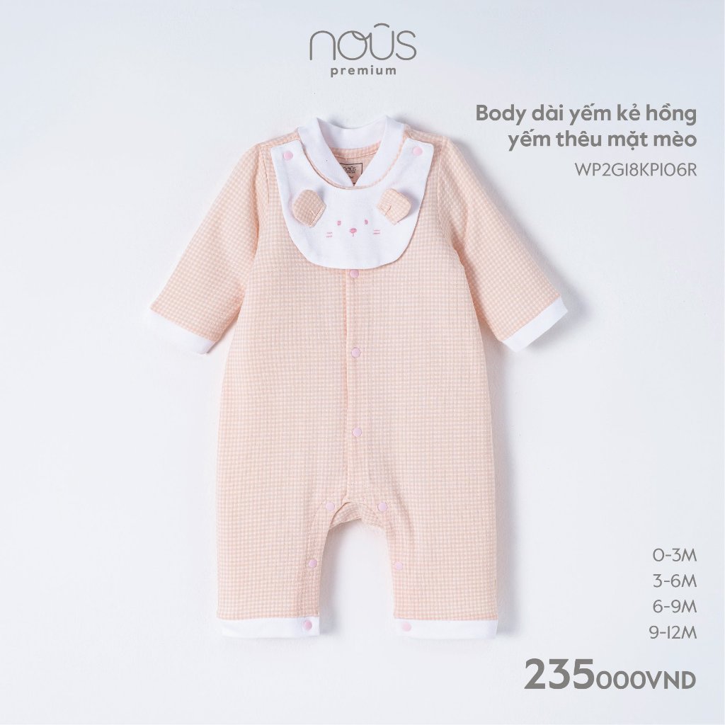 Bộ body nous sơ sinh bé trai, bé gái đủ màu, mềm mát Nous Bình Dương