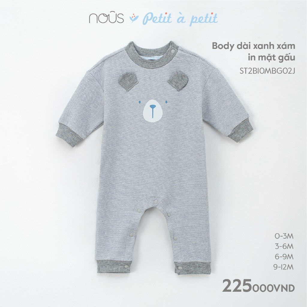 Bộ body nous sơ sinh bé trai, bé gái đủ màu, mềm mát Nous Bình Dương