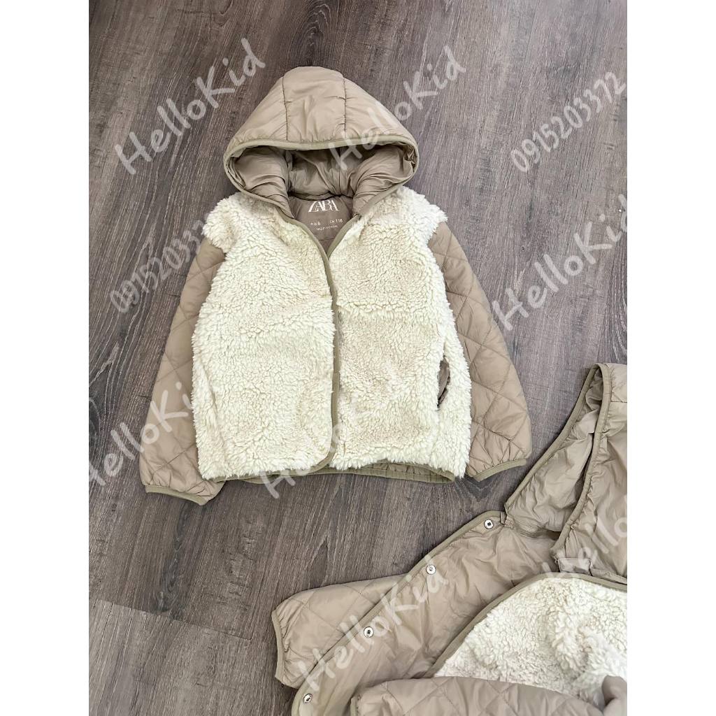 Áo phao siêu nhẹ phối lông cừu Z.R